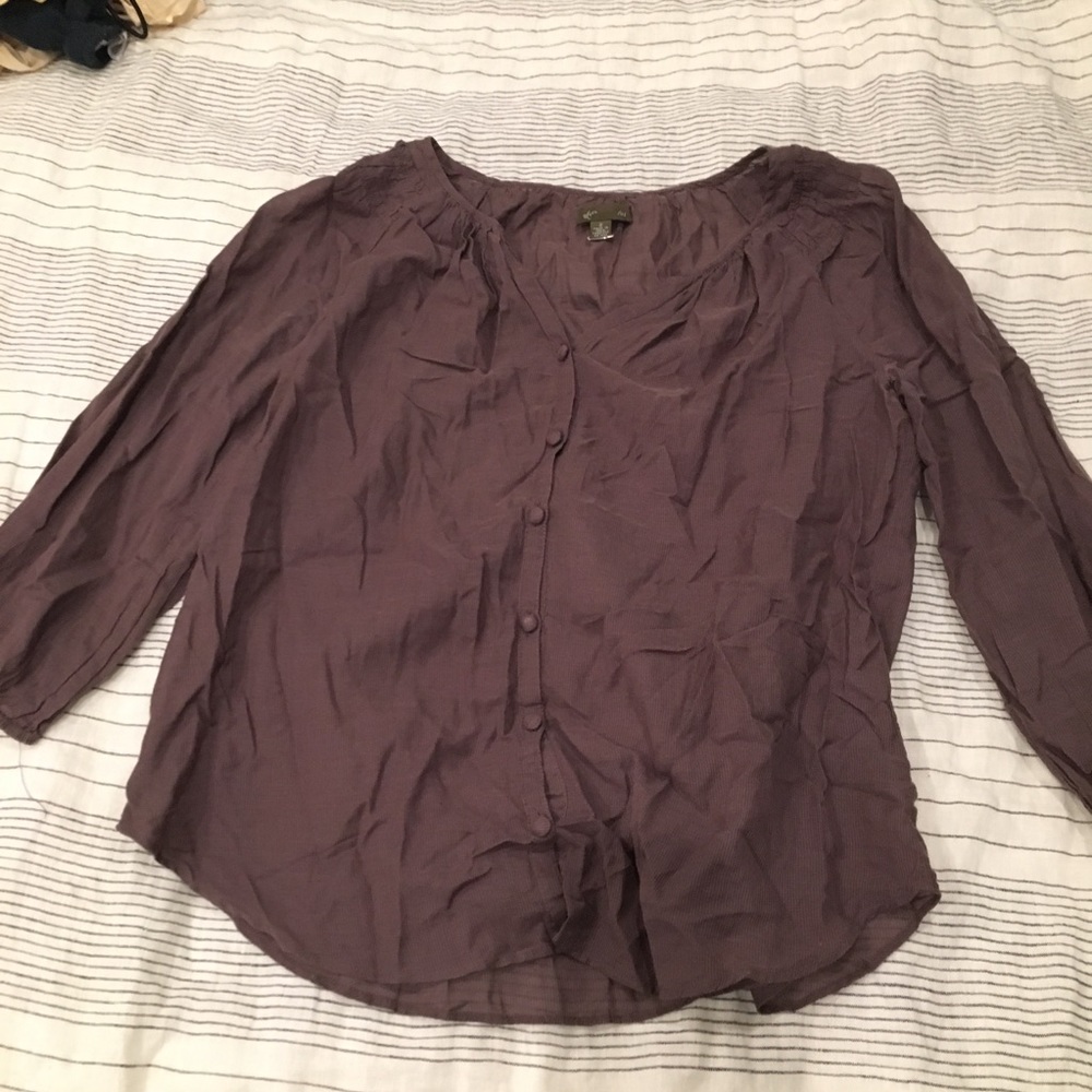 Purple Anthropologie Blouse
